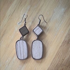 Wooden Geometric Earrings